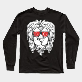 Rasta Reggae Lion Turkey Gift Rastafari Long Sleeve T-Shirt